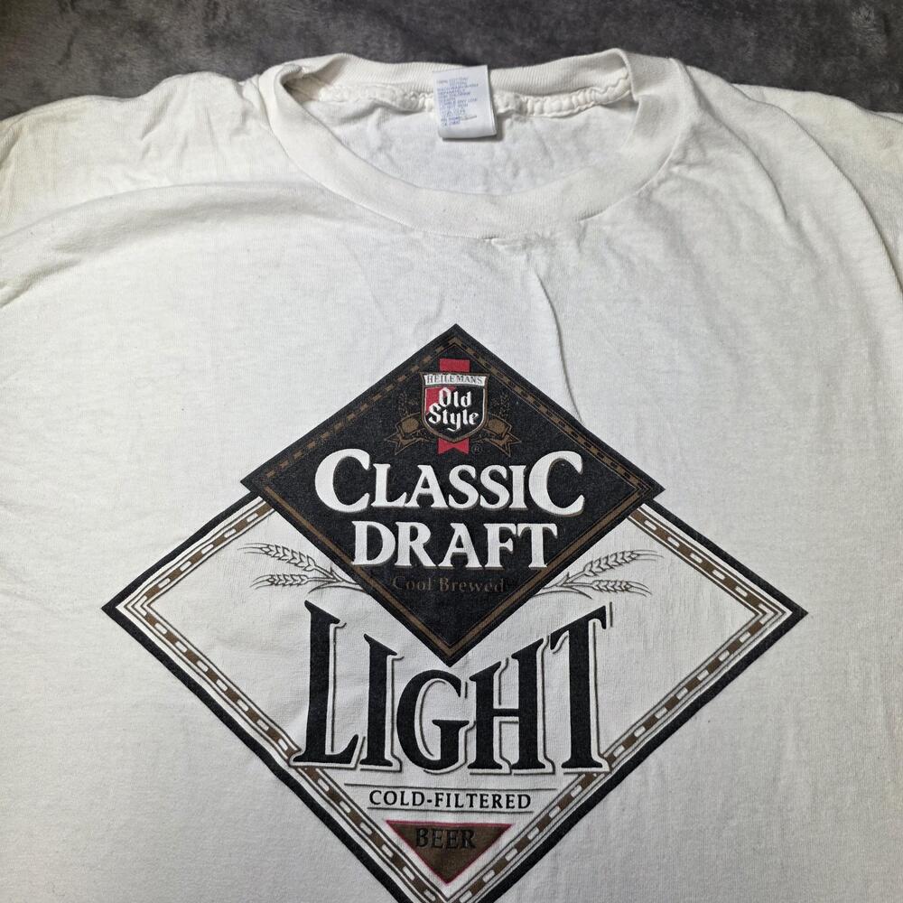 Vintage Discus Athletic Shirt Mens Large White Old Style Classic Draft Light Tee